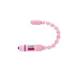 Booty Beads Vibrating Waterproof Anal Beads 9.5inch--Pink